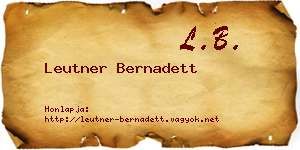 Leutner Bernadett névjegykártya